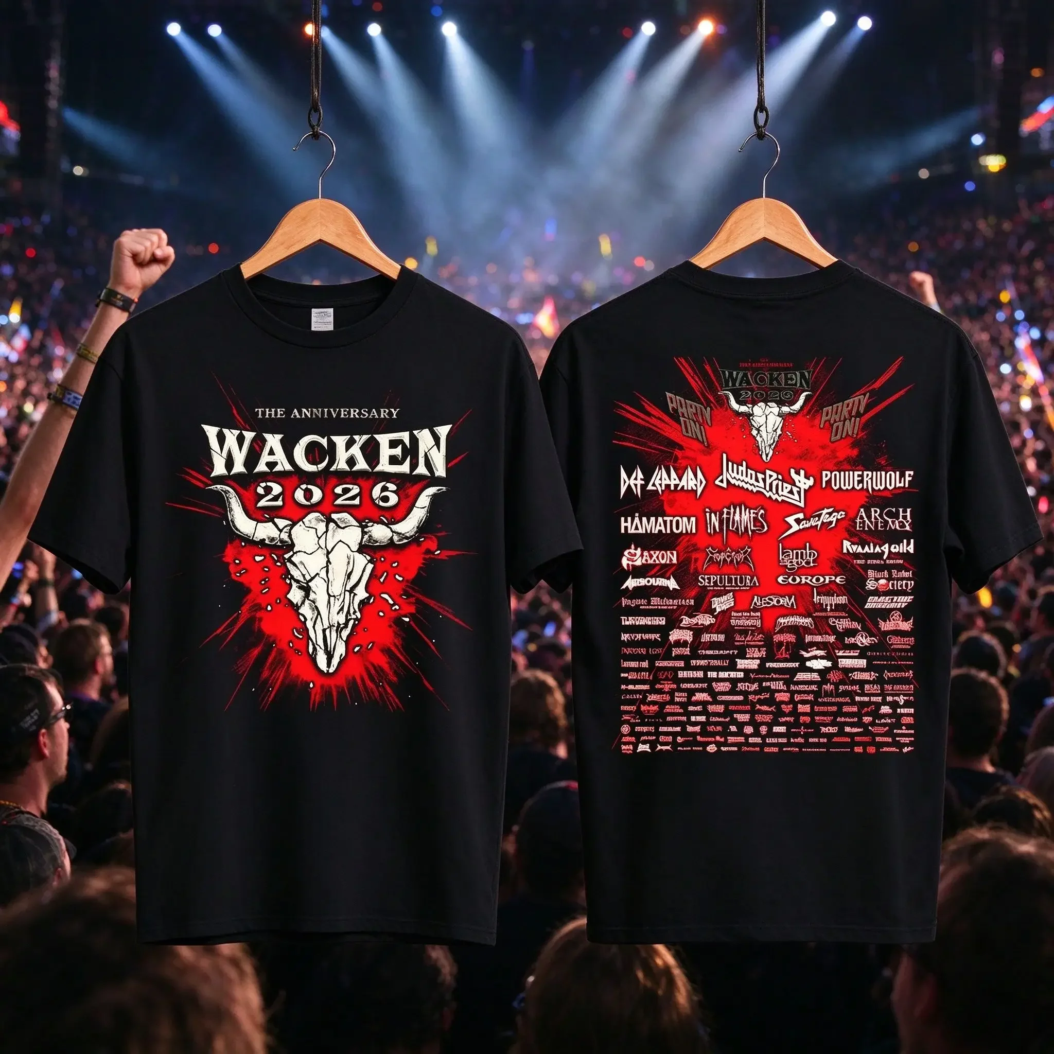 Vintage Heavy Metal Music Festival Graphic Tee  Cotton T Shirt Skull Band Lineup Print Rock Concert Merch Streetwear Summer Top