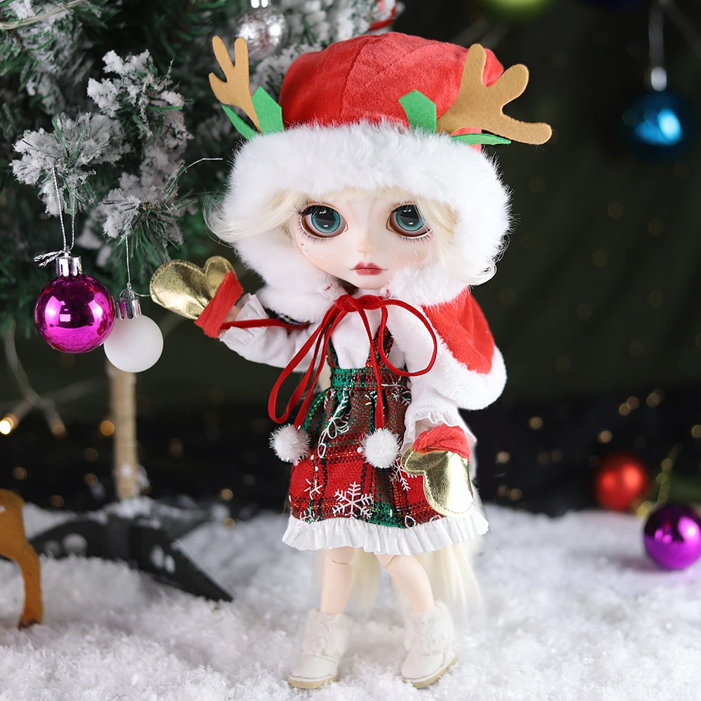 Conjunto de ropa de Navidad para muñeca ICY DBS Blyth 1/6, ropa de bebé, Nochebuena, OB24