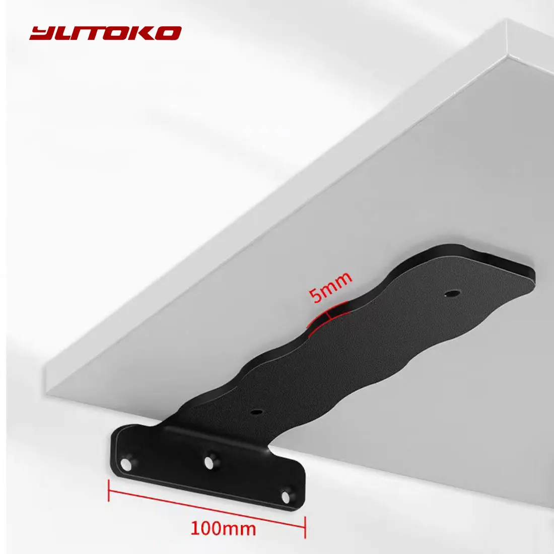 Yutoko Floating Sshelf Bracket Heavy Duty Brackets Large Metal Shelf Wall Mounted Floating Triangle Hand Welded Countertop Holde