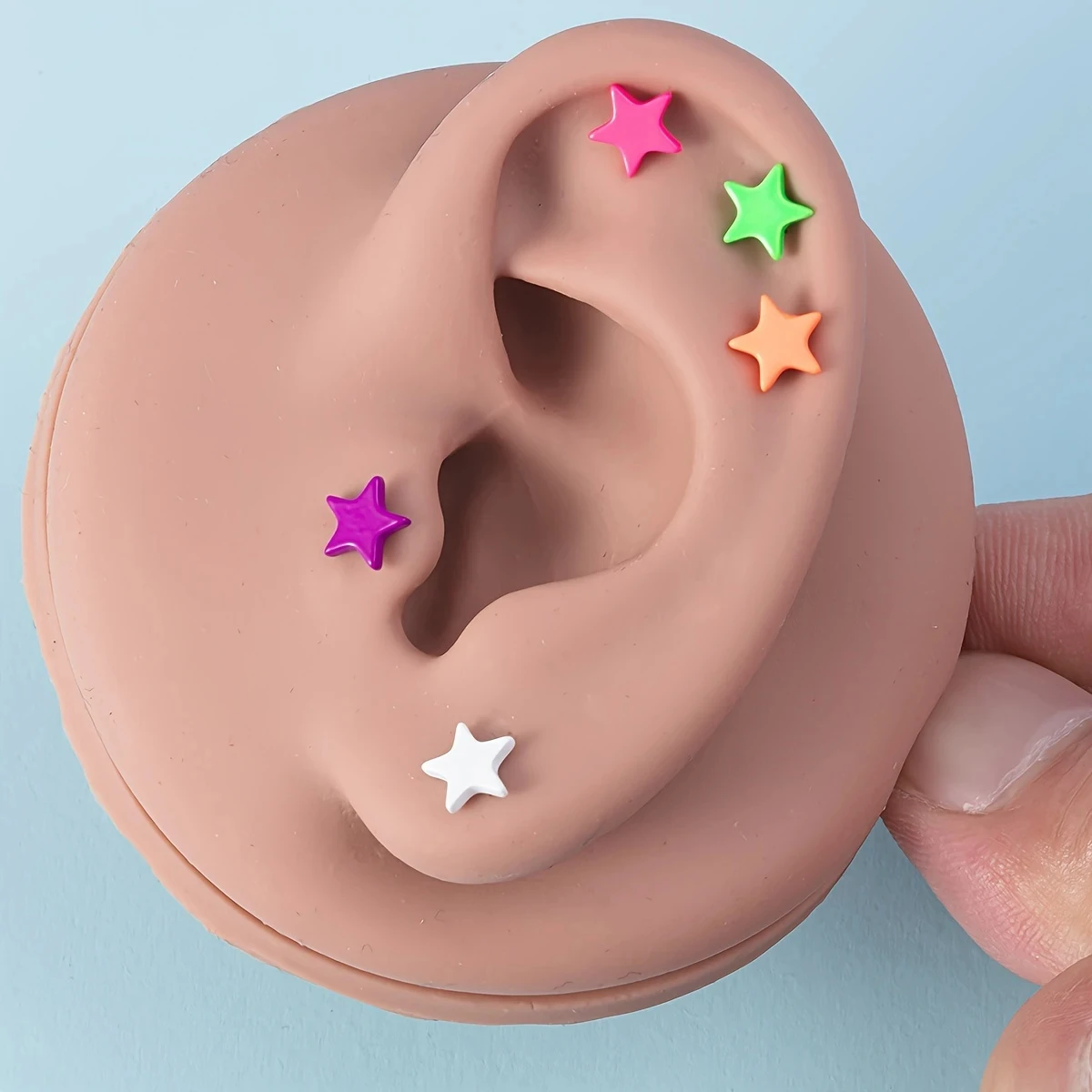 1/5pcs 16G Star Barbell Piercing Earring Ear Cartilage Helix Stainless Steel Stud Tragus Cartilage Earrings with Screw Backs