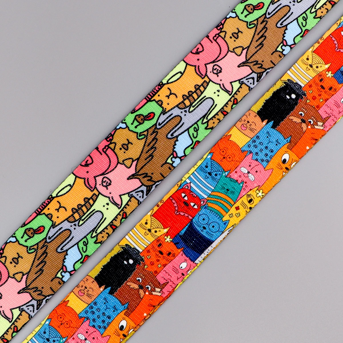 Cute Shoulder Straps Nylon Cartoon Animal Pattern Golden Chain Women Belt Strap Single Adjustable Wide Straps Bag Accessories