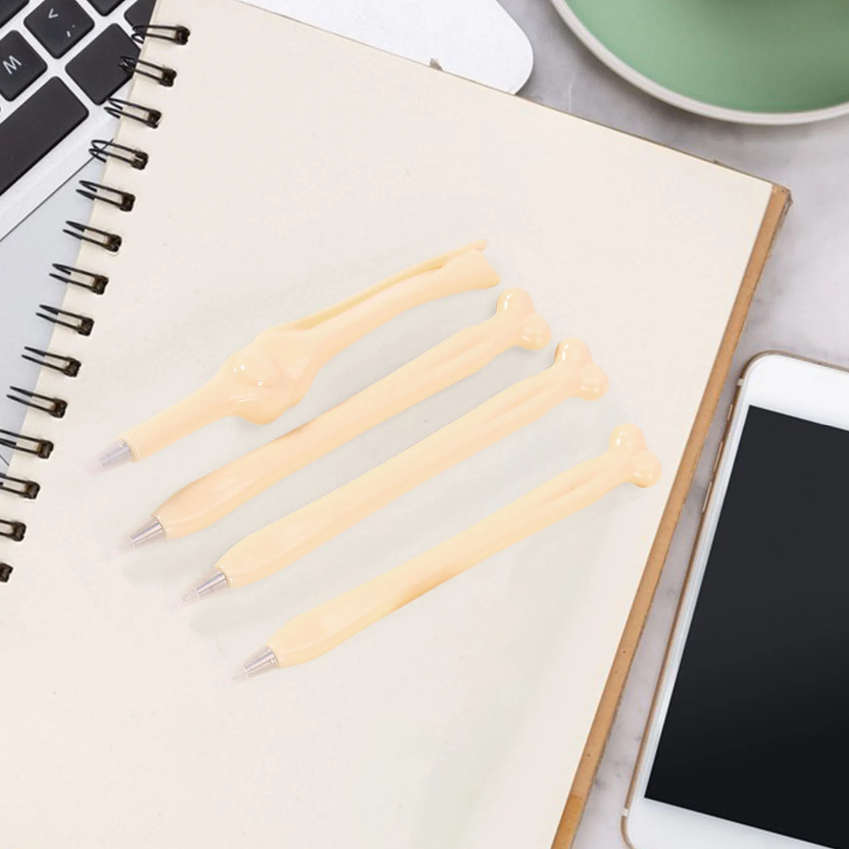 25PCS Bone Design Ballpoint with Black Ink for Artist, Doctor, Nurse , School, Office, Party