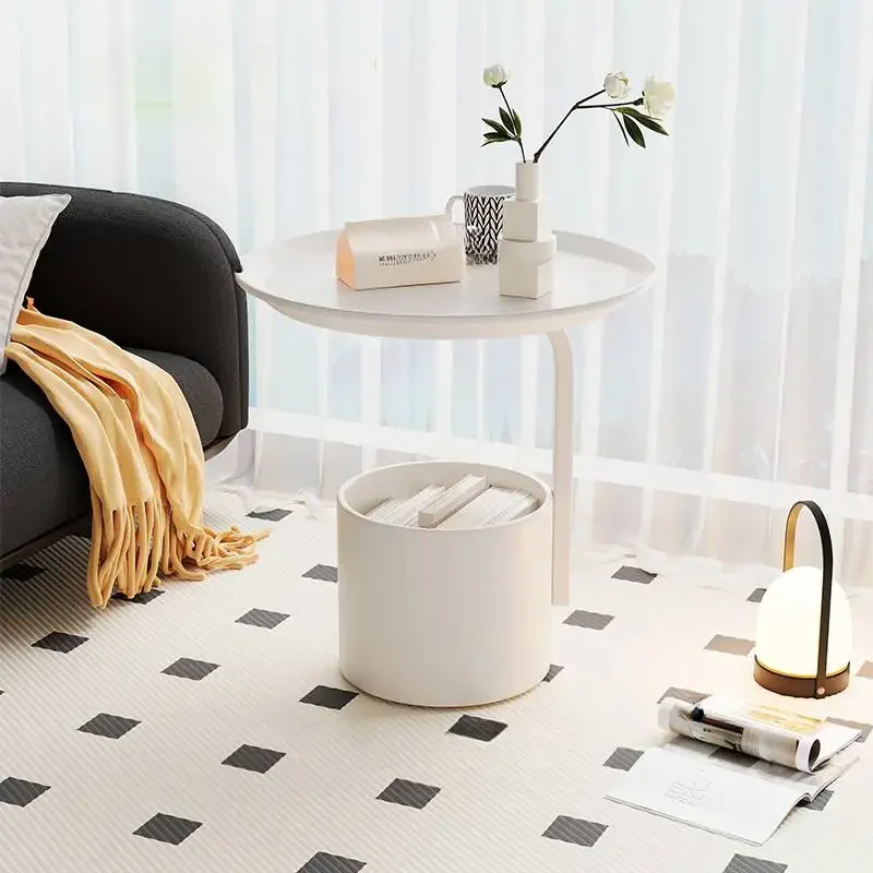 Nordic Metal Design Coffee Tables Storage Designer Minimalist Side Coffee Tables Modern Round Tavolino Da Salotto Home Furniture