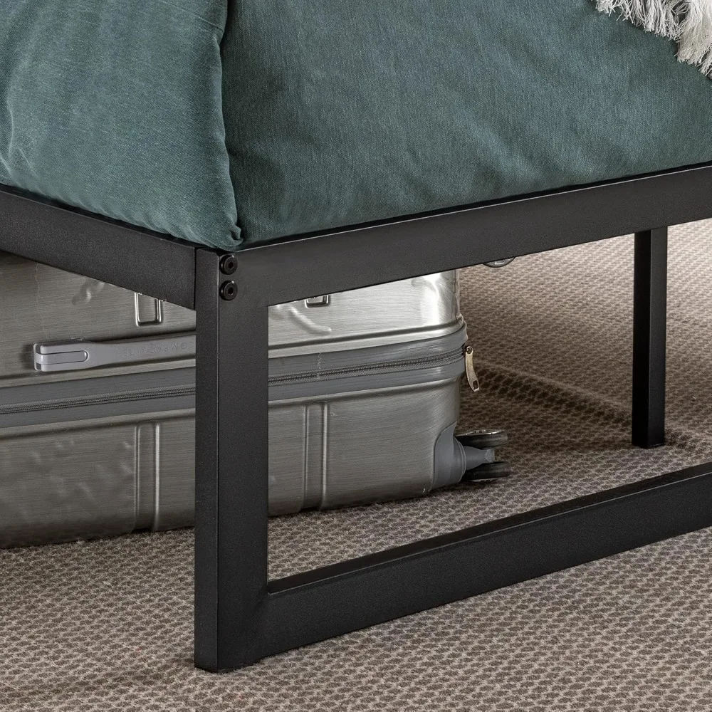Abel Metal Platform Bed Frame / Mattress Foundation with Steel Slat Support / No Box Spring Needed / Easy Assembly, Queen image 4