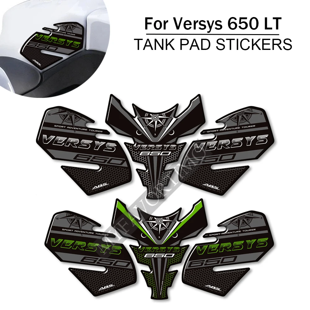 

Trunk Luggage Cases Tank Pad Gas Fuel Oil Kit Knee Stickers Decals Protector Adventure Touring For Kawasaki Versys 650 LT 650LT