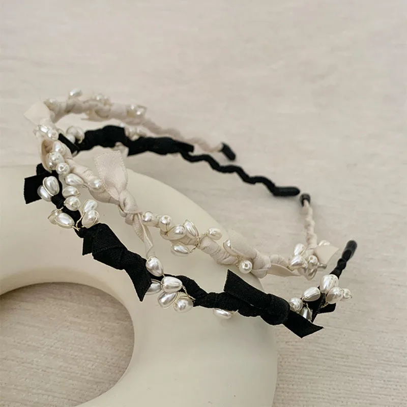 Fairy Pearl Grape Hair Band Head Wrap Unique Paris Style Women Wedding Gift Artificial Baroque Pearl Hair Accessories Jewelry