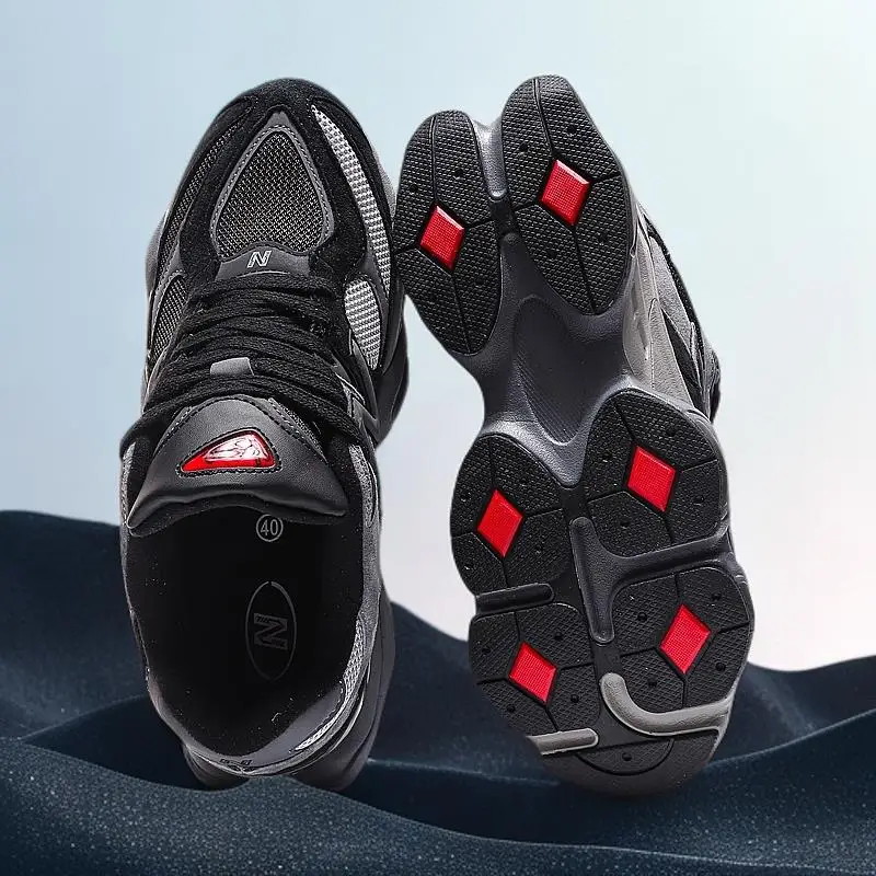 Versátiles para zapatillas de deporte de otoño e invierno: suela de goma duradera con patrón único para un uso duradero