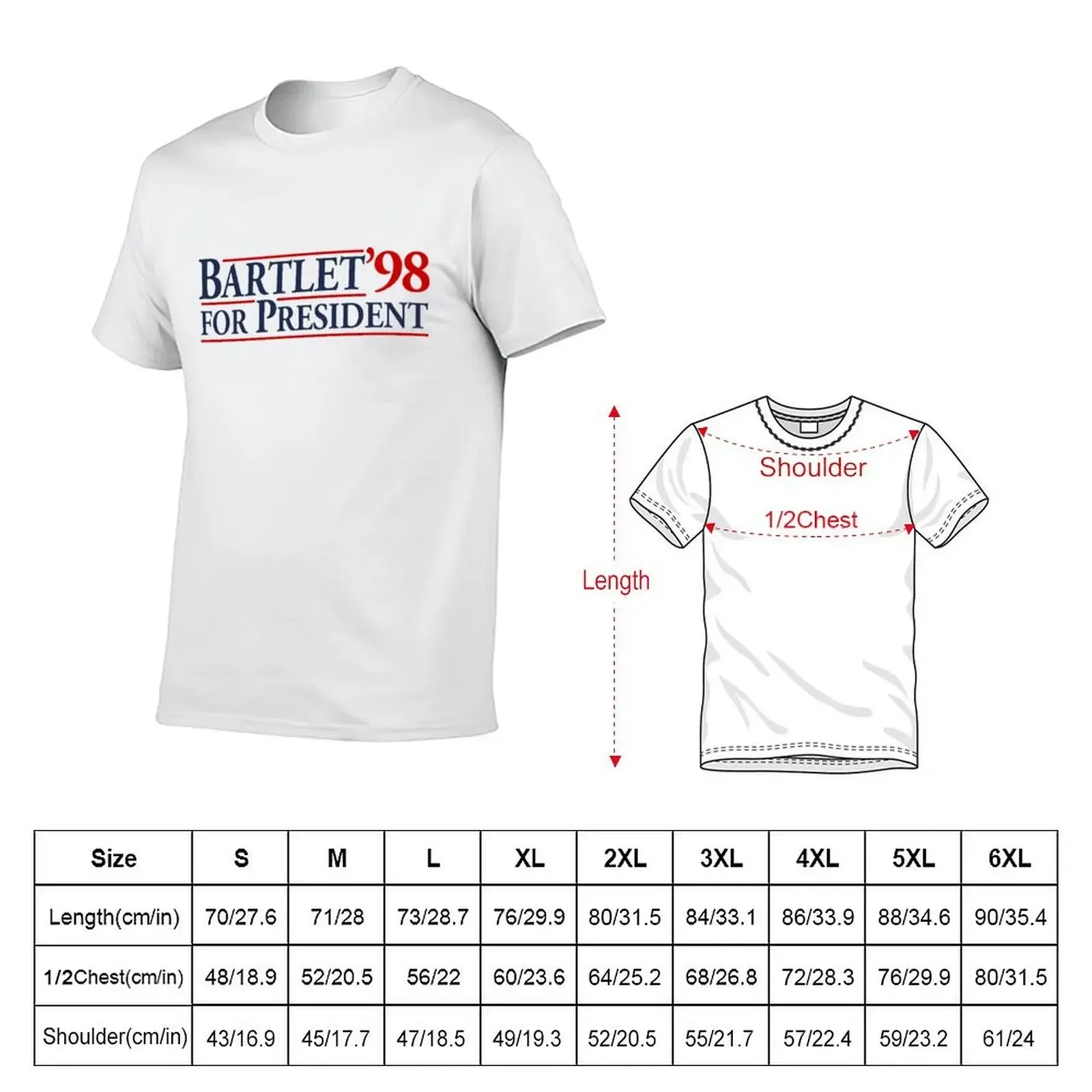 Bartlet for President T-Shirt for a boy Blouse oversized t shirt mens t shirt graphic