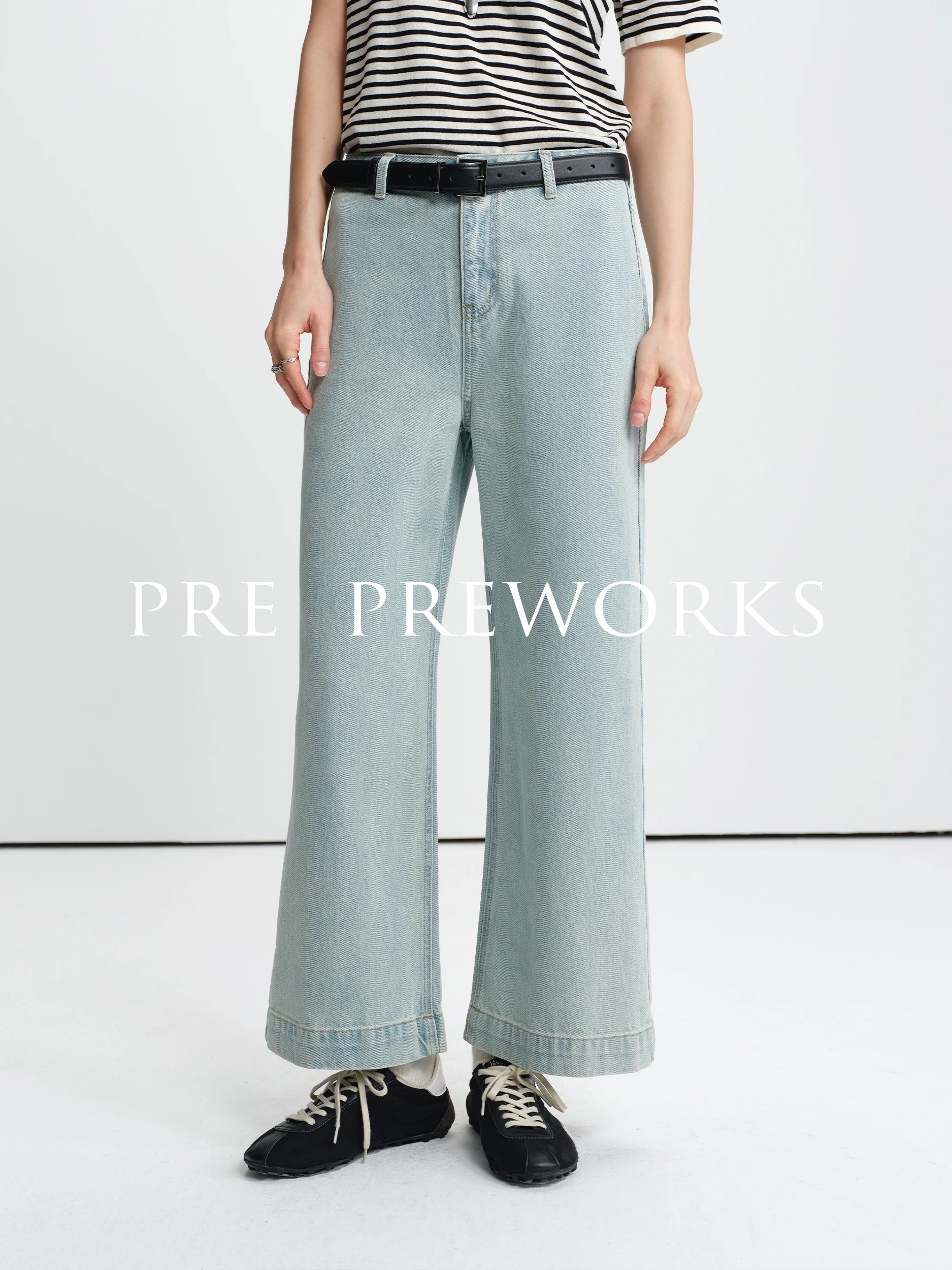 

Светло-голубые винтажные джинсы прямого кроя с эффектом потертости, свободные, повседневные, универсальные, для работы и отдыха, женские хлопковые джинсы с завышенной талией