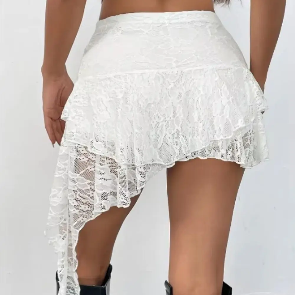 

Милая кружевная нерегулярная пышная юбка-тортик женская лента с высокой талией кружевная бархатная короткая юбка многослойная короткая юбка трапециевидной формы с рюшами женская