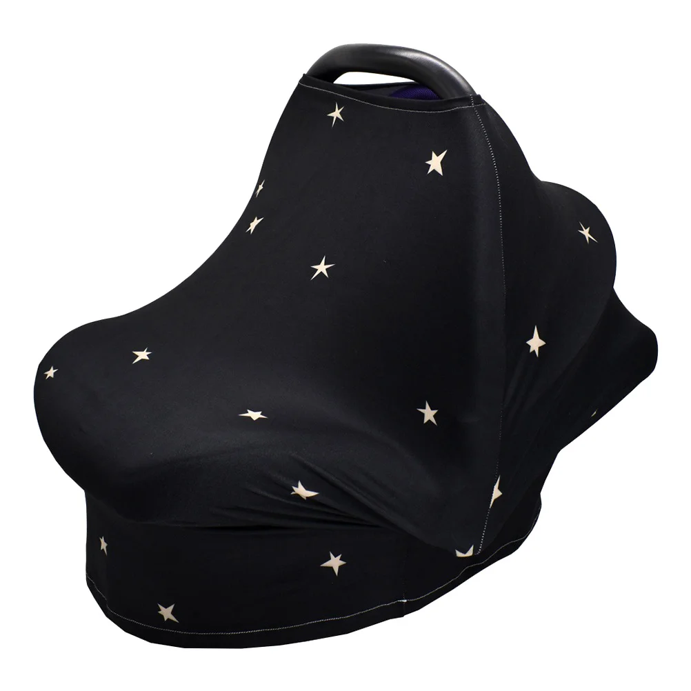 غطاء مقعد سيارة للأطفال على شكل نجمة السماء، مظلة لعربة الأطفال الرضع، غطاء للرضاعة، وشاح مقعد السيارة، خفيف الوزن يسمح بالتهوية