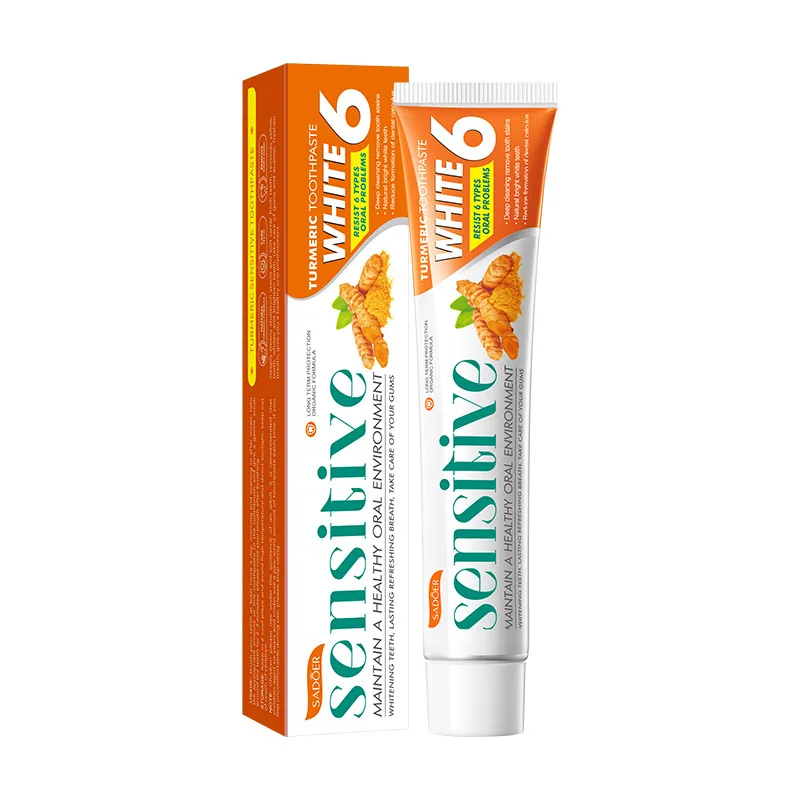 La curcuma éclaircit la dentifrice 100g dissolvant jaunissement nettoyage des dents dentifrice frais parodontite buccale soin de nettoyage