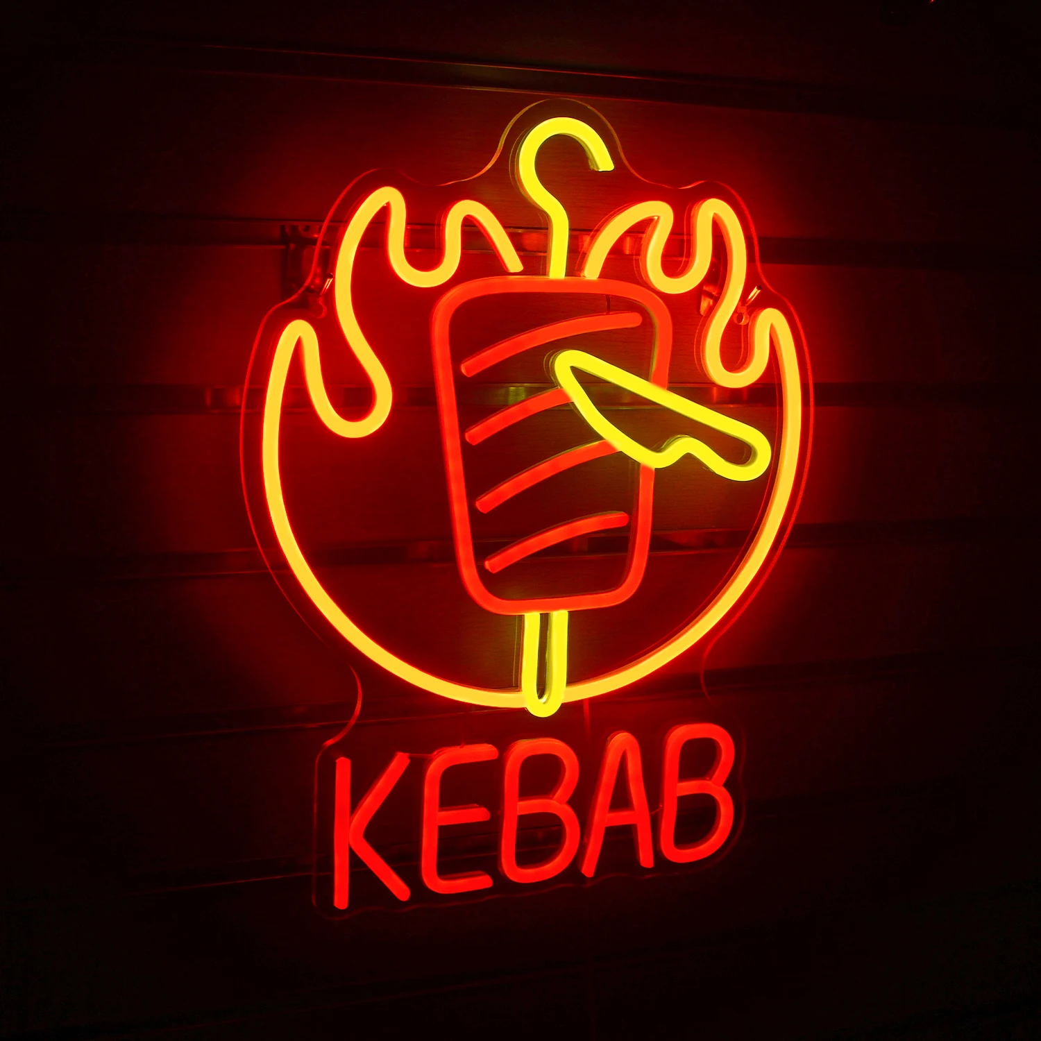Kebab LED Neon Sign Acrylic Handmade Led Light Neon for Shop Window Store Display Beer Bar Nightclub Party Wall Decor Light