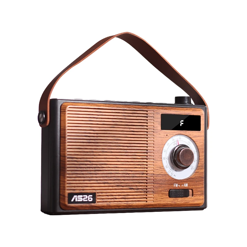 

EnvyTiner Elderly Radio with Card Slot USB Portable Dual Band Speaker Audio Player