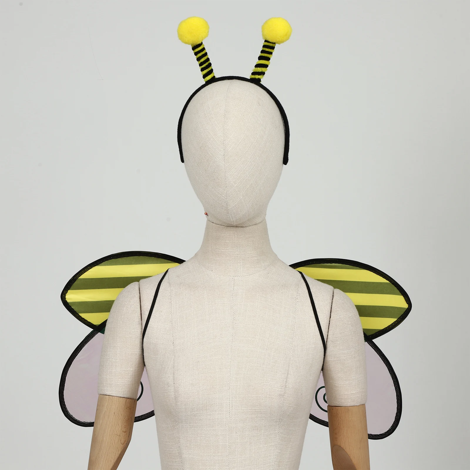 Aile de coccinelles pour adultes et filles, Costumes d'halloween, ailes d'abeille, bandeau pour scène, Cosplay, accessoires de mascarade, aile d'insecte