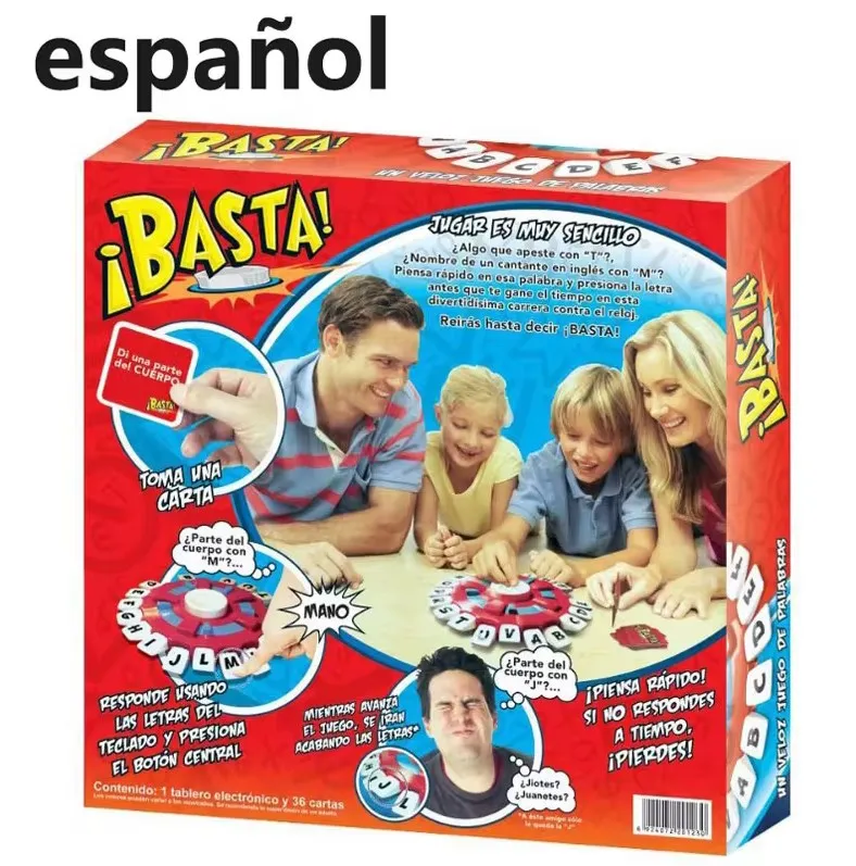 New English And Spanish Tapple Crazy Alphabet Game Fast-paced Family Board Game Puzzle Toy Christmas Western Language