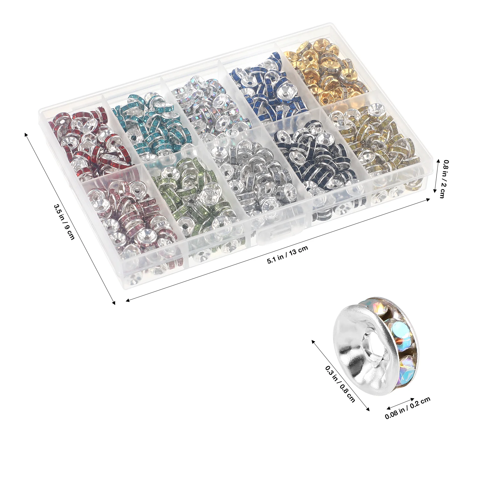 700 pezzi/pacco strass pavimenta perline da discoteca distanziatori piatti per gioielli naturali