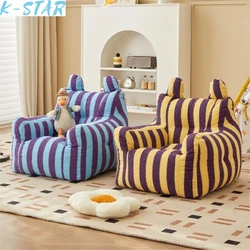 K-STAR Lazy Sofa Chair Dopamine Children's Sofa Baby Reading Corner Mini Cute Sofa Cartoon Stripe New Hot Sale 2024 DropShipping