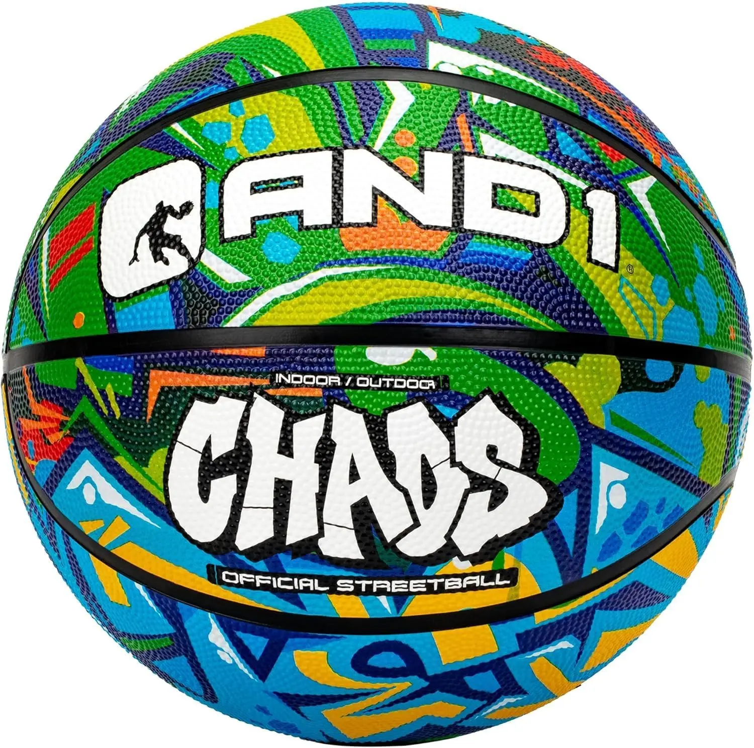 

Official Size 7 Rubber Basketball – Deep Channels for Grip, Indoor/Outdoor Use