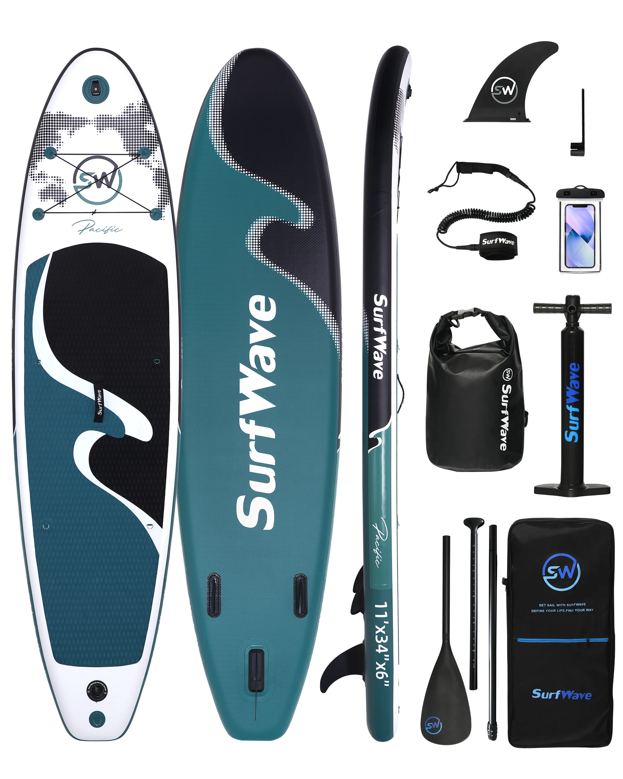 

Surf Wave Drop Stitch Inflatable Stand up Paddle Board Double Layers PVC sup Boards Family Paddle Boards