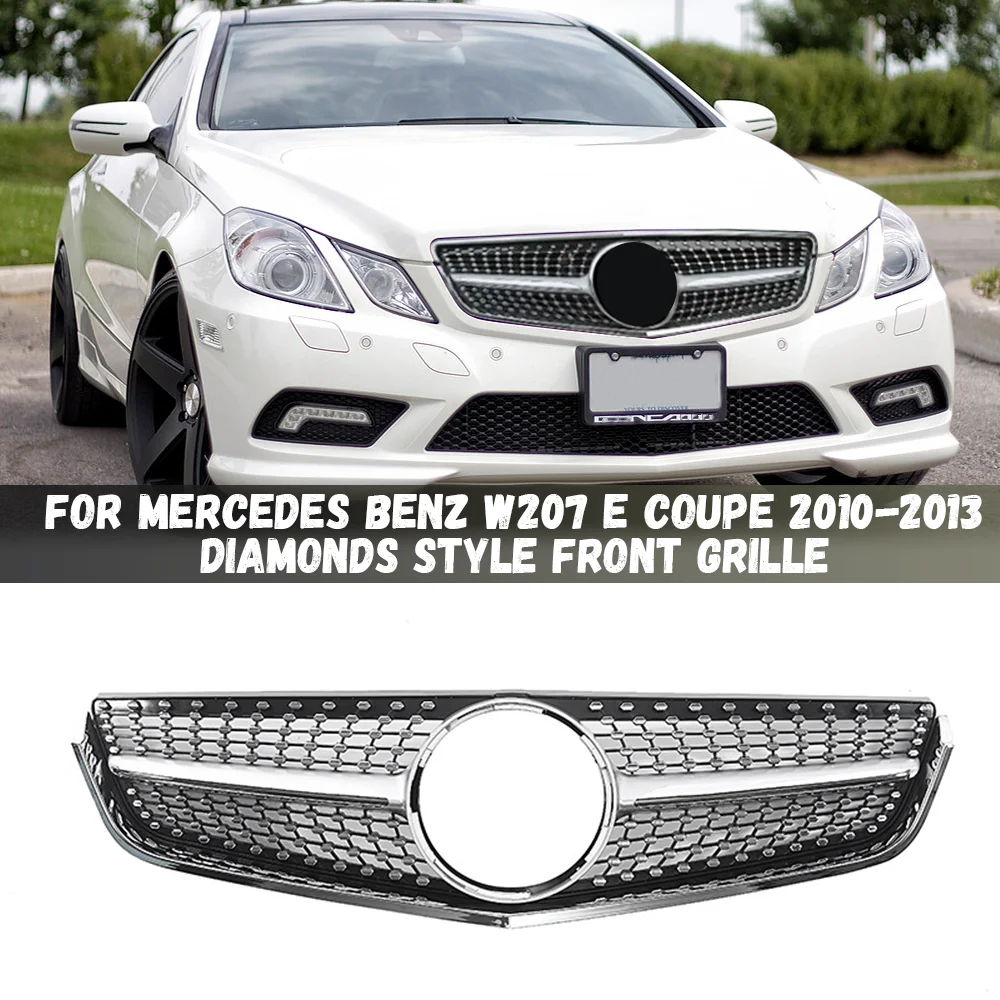 

Решетка переднего бампера Racing Grill Diamond Style для Mercedes Benz E Coupe W207 E200 E250 E350 E550 2010-2013 Mesh