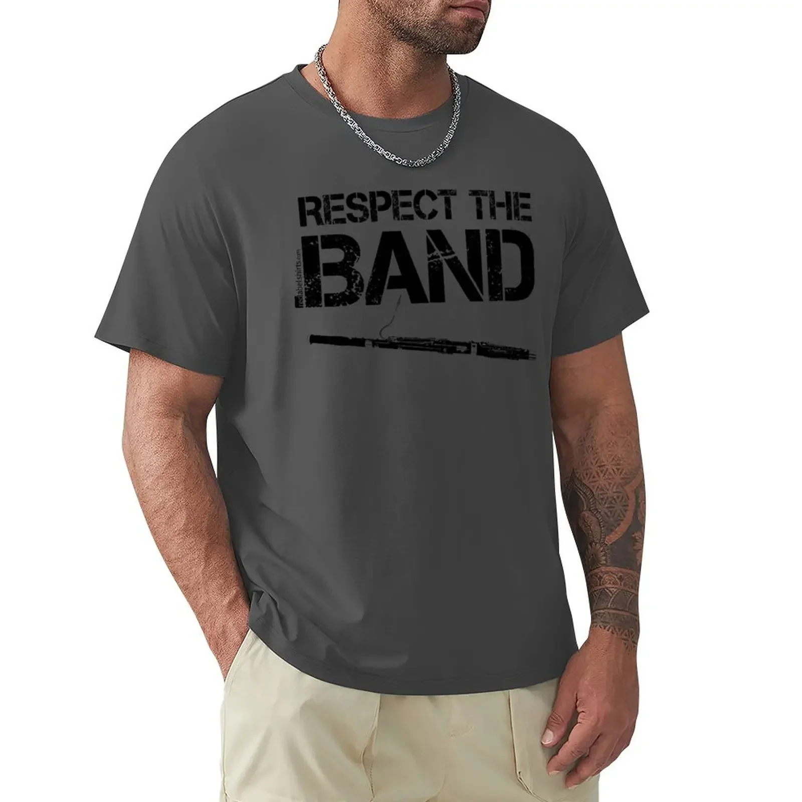 Respect The Band - Bassoon (Black Lettering) T-Shirt vintage quick-drying t shirts for men pack