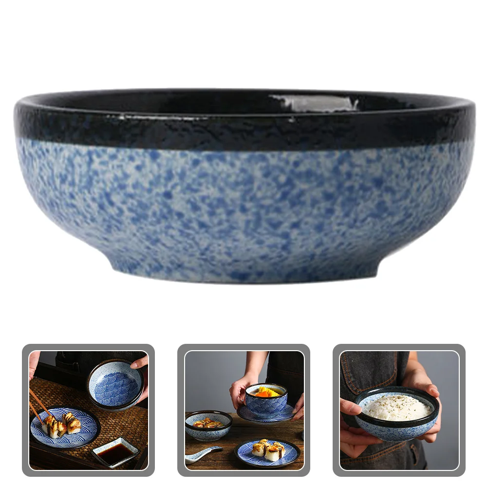 

Ceramic Bowl Decorative Food Serving Kitchen Dining Table Bowl Safe Easy Clean Ramen Fruit Soup Japanese Bowls