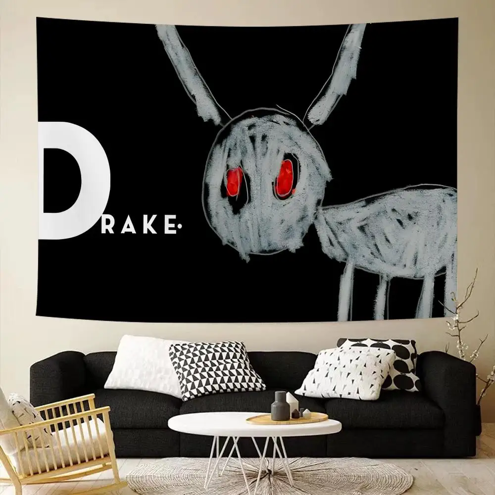 Rapper Singer D-drake OVO Tapestry House Bedroom Living Bar Garden Microfiber Decoration Background