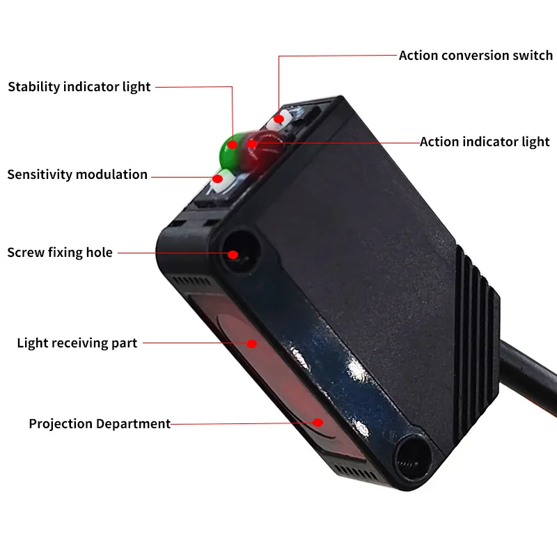 Red LED sensor photoelectric switch CX-441 CX-421 CX-481NPN PNP Diffusion Type Proximity Switch With Reflective Plate image 2