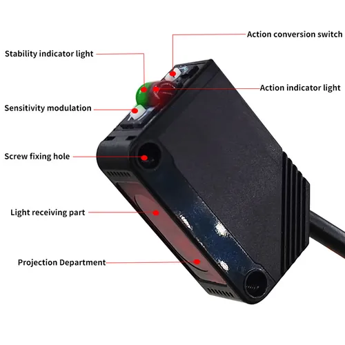 Imagen 2 del producto Interruptor fotoeléctrico con sensor LED rojo CX-441 CX-421 CX-481NPN PNP interruptor de proximidad tipo difusión con placa reflectante
