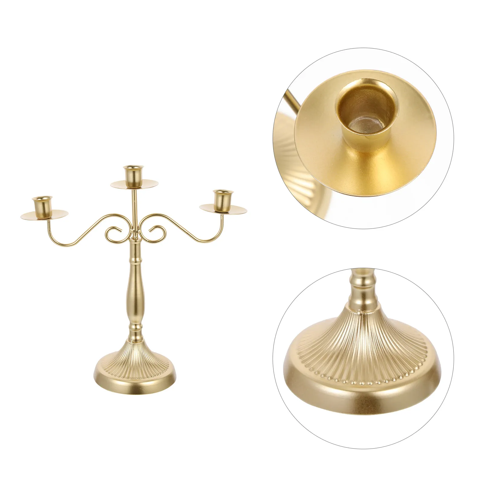 

Multi-Head Candlestick Vintage Iron Candelabrum Home Decor Holder For Wedding Party Tall Metal Candelabra Desktop