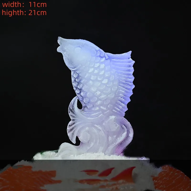 

Fish Mold Ice Sculpture Icicle Ice Bowl Large Three-Dimensional Decoration Silicone Seafood Posture Ice Carving Grinding Tool