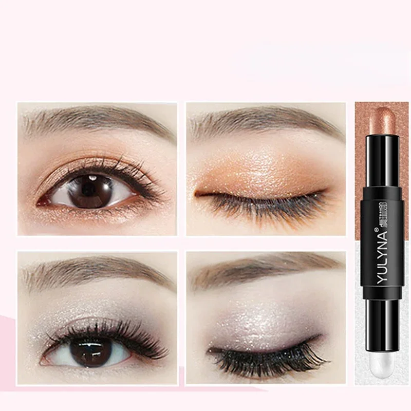 Fard à barrage non lissant à deux usages en trois dimensions, stylo en forme de ver à soie, maquillage beauté