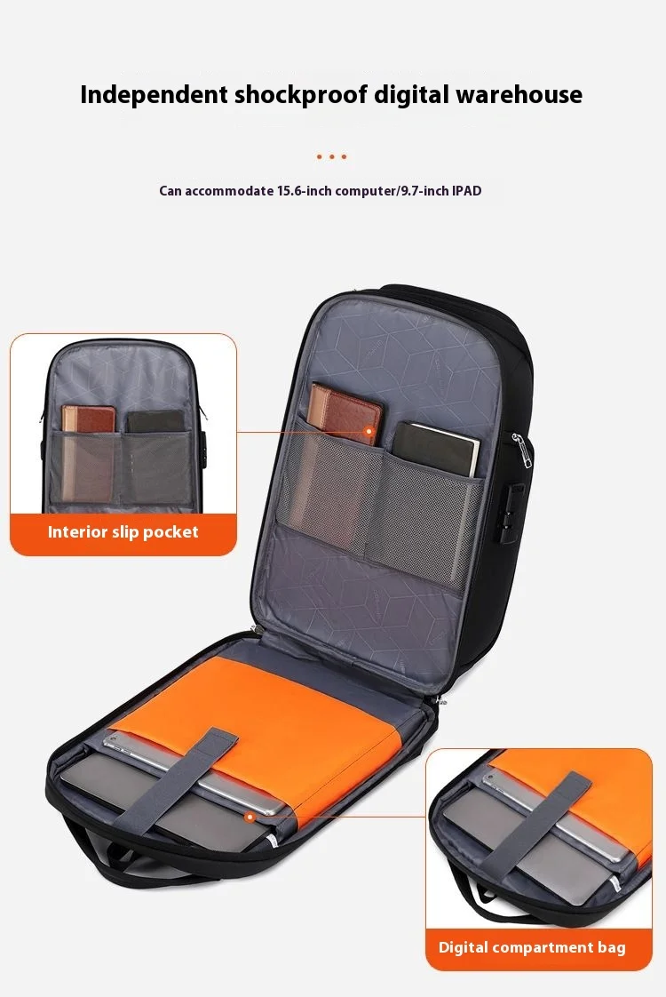 35-l-Business-Rucksack für Herren, wasserdichter Rucksack, große Kapazität, Geschäftsreise, multifunktionale Passwort-Anti-Diebstahl-Laptoptasche – Detail 14