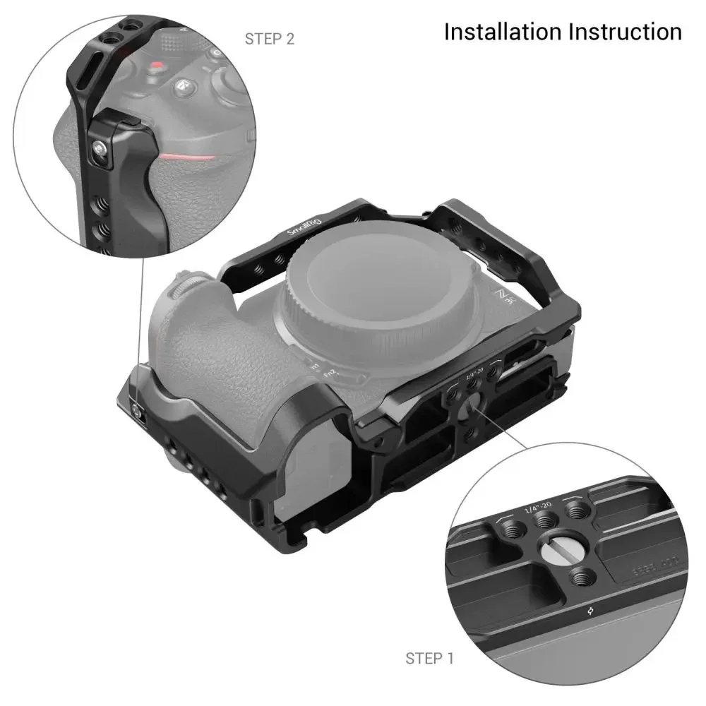 smallrig Cage for Nikon Z30 Accessory Ecosystem for Nikon Z30 Windproof Noise-Reduction With Cold Shoe Mount Baseplate/L-Bracket