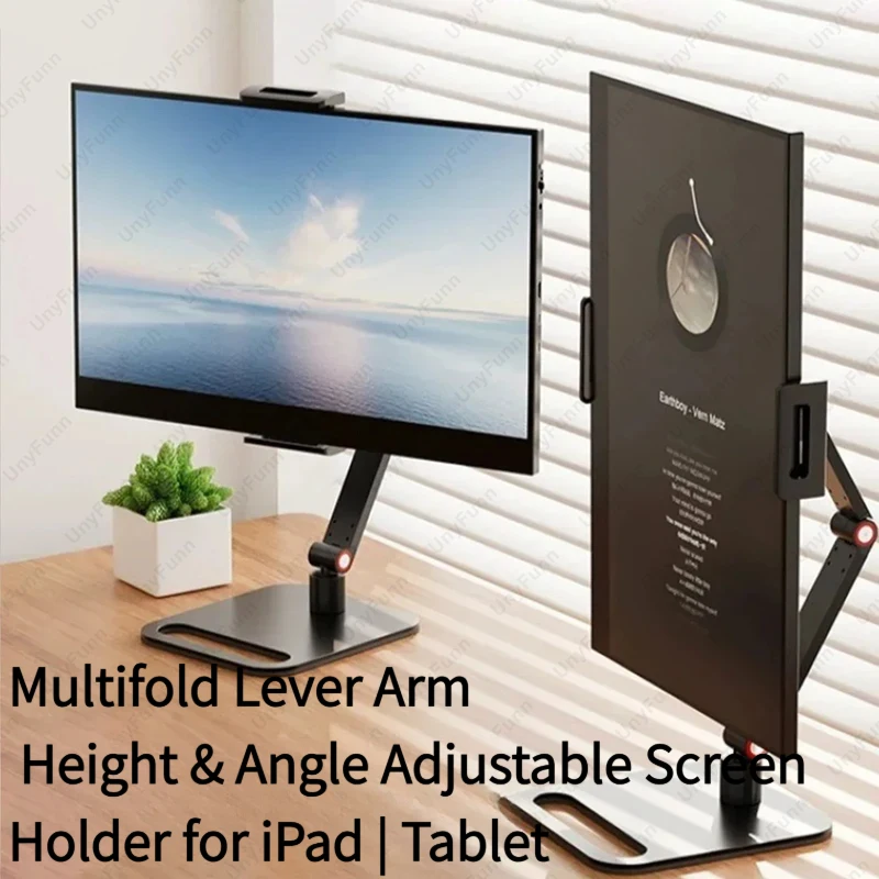 

Portable Monitor Stand, Expandable & Adjustable Clamp Mount, Vertical Screen Expansion Holder for Laptop, Phone & Gaming Desktop