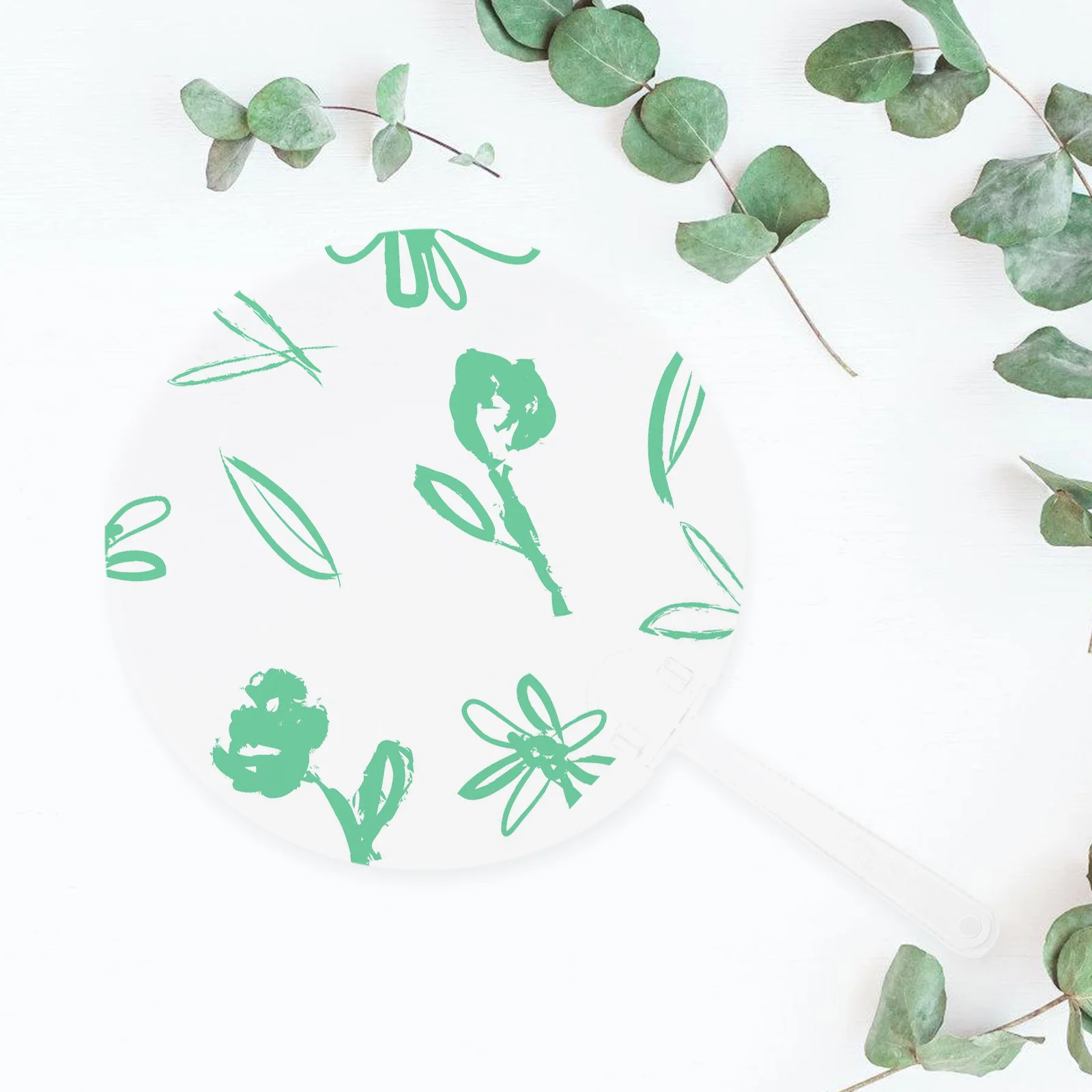 

10pcs Round Fans Blank Transparent Handheld Portable Cooling DIY Painting Decorative Graffiti Hand Fan Summer Art Craft