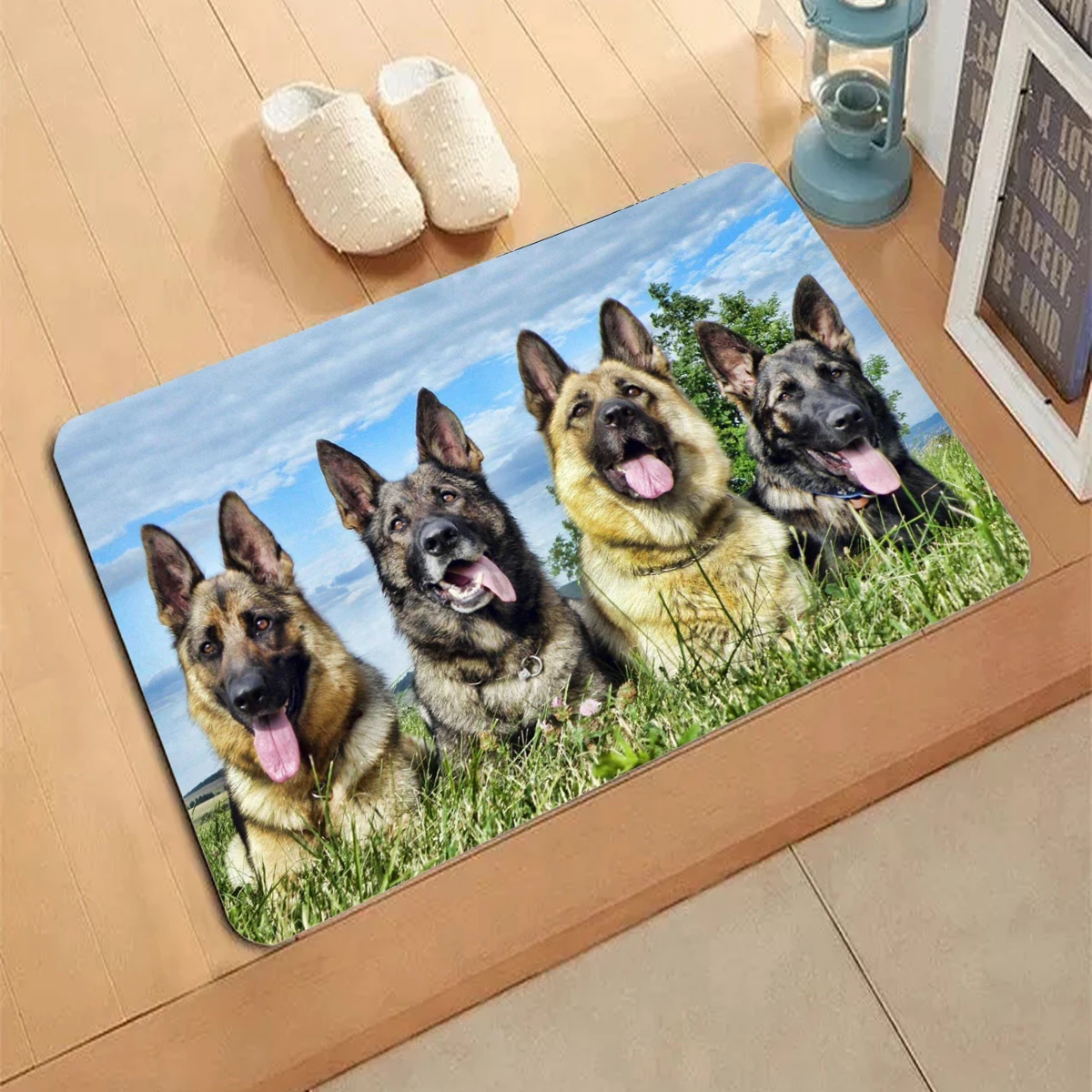 Running animal Pattern Doormat 3D Decor Print Carpet Soft Non-Slip Washable Doormats for Bedroom Porch