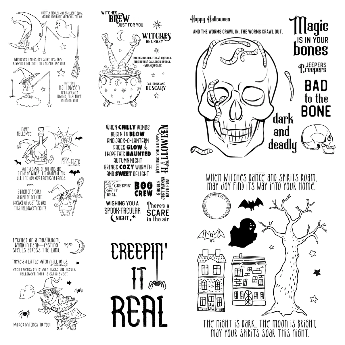 

Halloween Sayings Witch's Potion Silicone Stamps Scrapbooking New Photo Album DIY Paper Card Embossing Craft Supplies