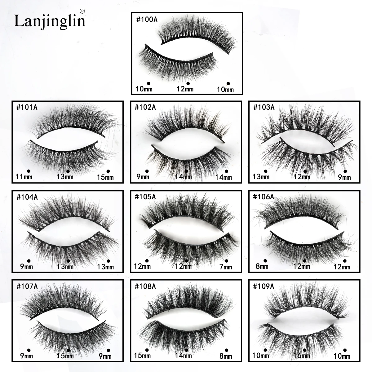 Cílios de vison atacado 4/10/20/50/100 pçs 3d cílios de vison naturais cílios postiços fofos maquiagem cílios postiços em massa