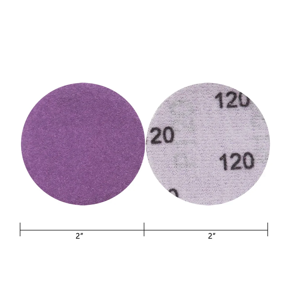 2 Inch Purple Sanding Paper Kit Hook Loop 60-10000 Grit Sandpaper for Car Wood Furniture Metal Automotive Finishing Grinding