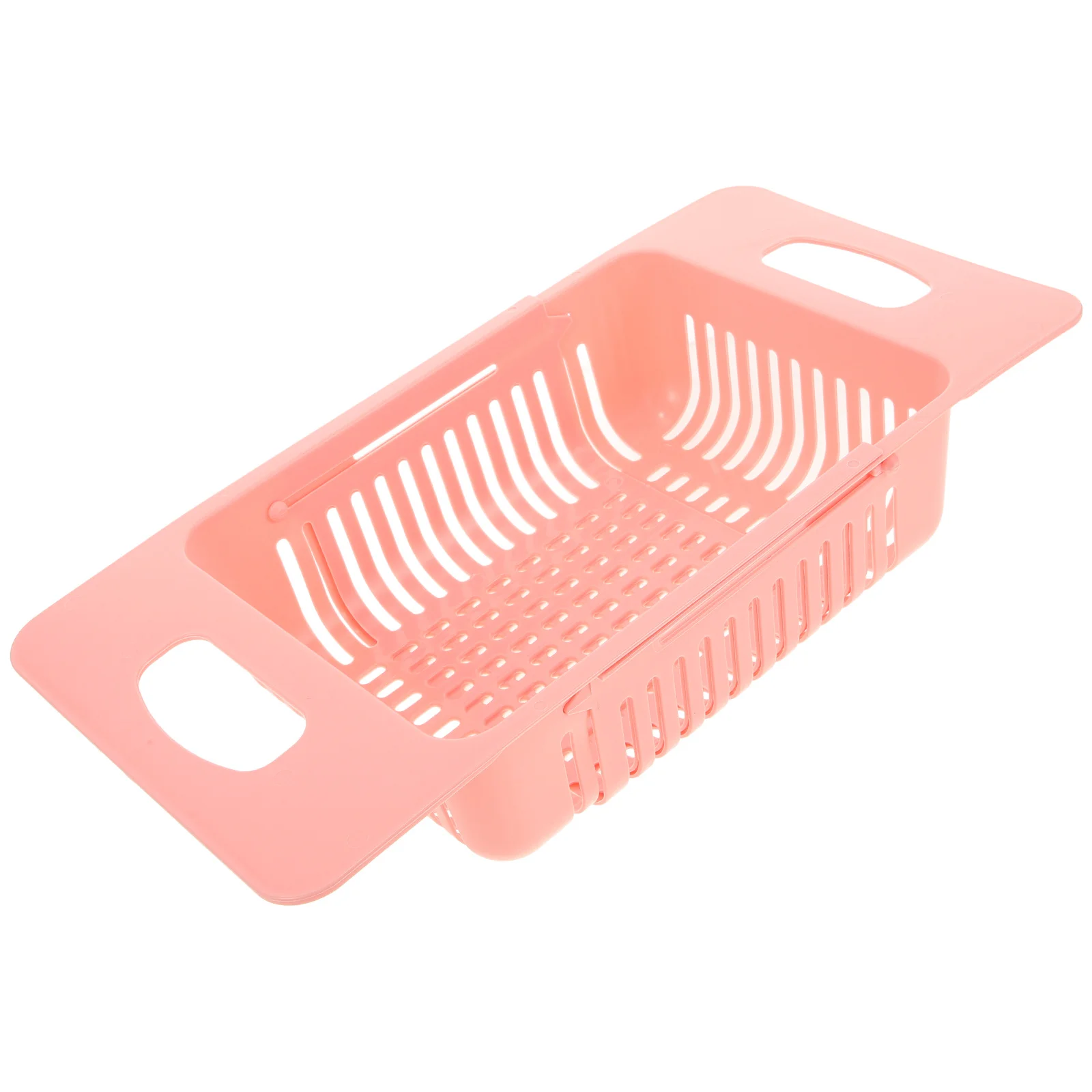 

Пластиковая корзина для мытья овощей и фруктов, выдвижная, с большим объемом хранения, экономит место, кухонный инструмент, розовая, с полым корпусом, быстрое сливание