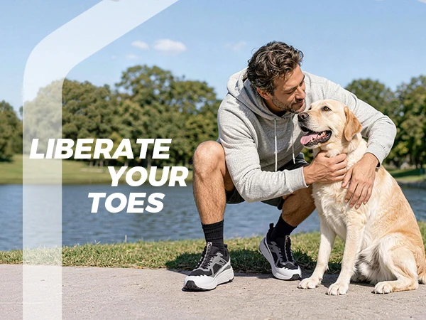 Fitville Herren Trail-Laufschuhe mit breiter Zehenbox, Sportschuhe, atmungsaktiv, mit Dämpfung, Outdoor-Wanderschuhe für Herren, mit Fußgewölbestütze – Detail 21