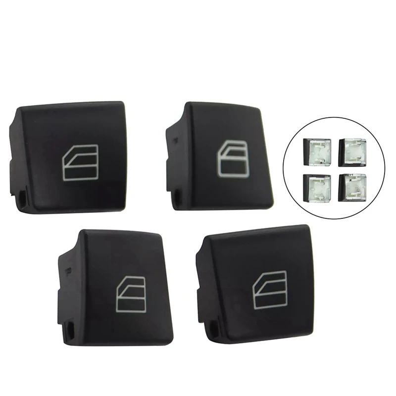 4Pcs Driver Window Switch Button Cover Cap 2049055402 A2049055402 For Mercedes-Benz E-Klasse W212 09-16