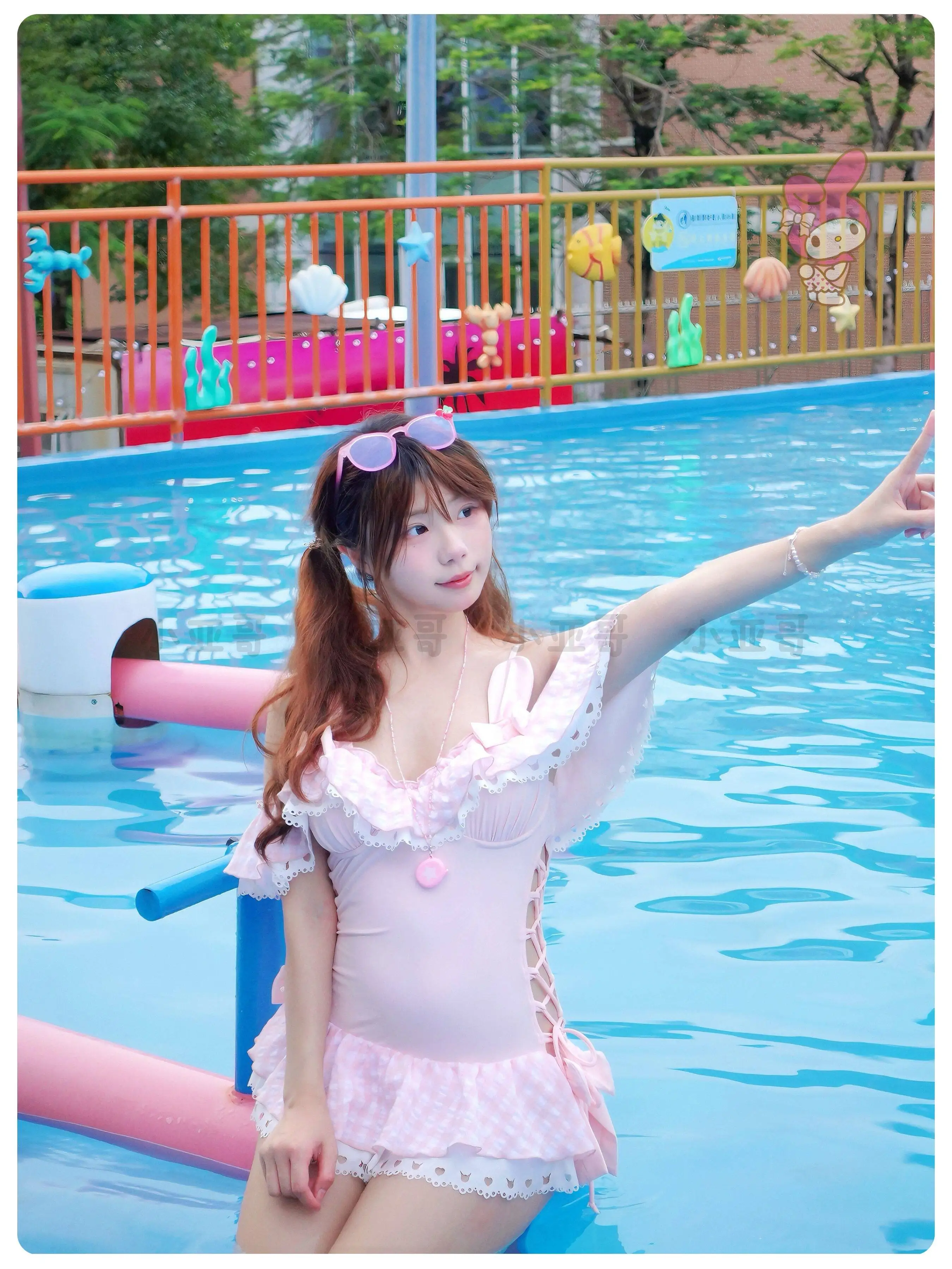 Sweet Cute Split Swimsuit Bikini 2026 Summer New Kawaii Lolita Cake Lace Plaid Bow Sexy Swimming Two Pieces Sets Women