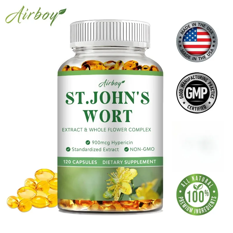 

St. John's Wort - Soothe The Nervous System, Reduce Stress and Anxiety, Regulate Sleep, Improve Mood, Boost Mental Health