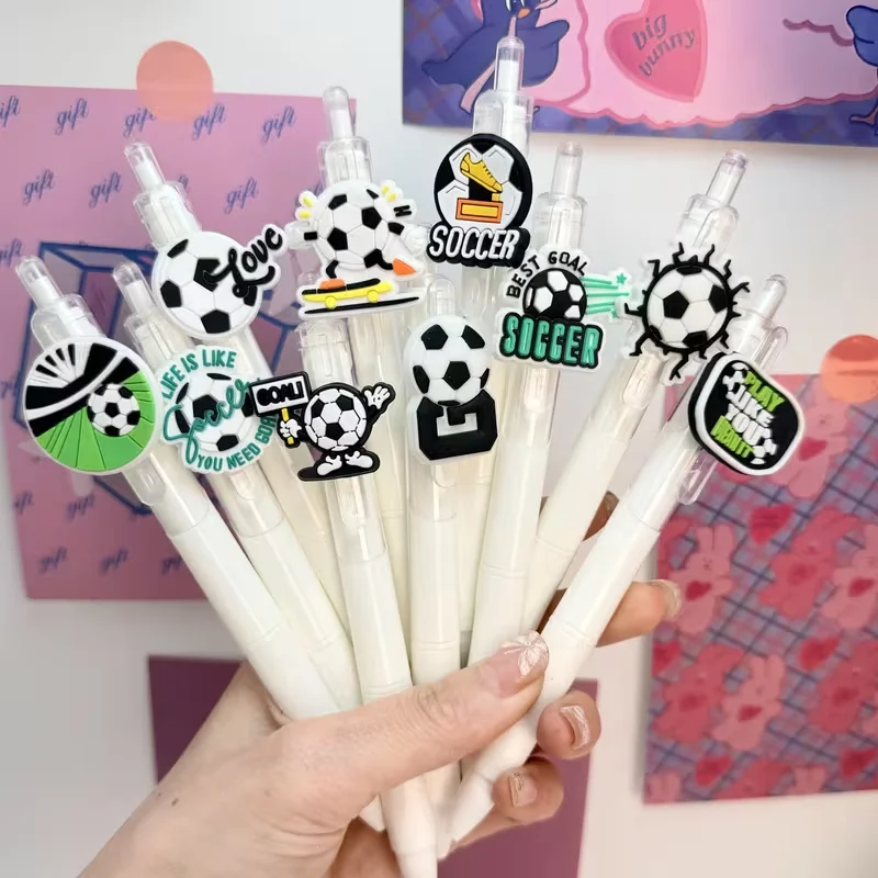 5/15/25pcs Creative Football Sports Football Styling Theme Scalable Ballpoint Pen Campus Design School Season Football Series