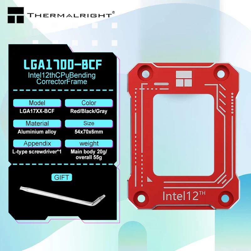 Thermalright Intel 12Th 13 Th CPU Bending Corrector Frame Protector LGA1700/1800 Buckle Fix Substitute CNC Aluminum