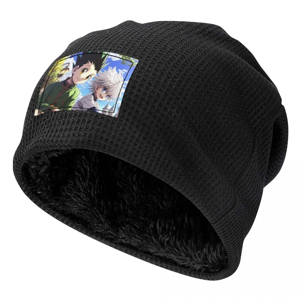 Cartoon Anime Hunter X Hunter  Beanies Caps Fleece-Lined Bonnet Hat Warm Hip Hop Autumn Winter Outdoor Skullies Hats