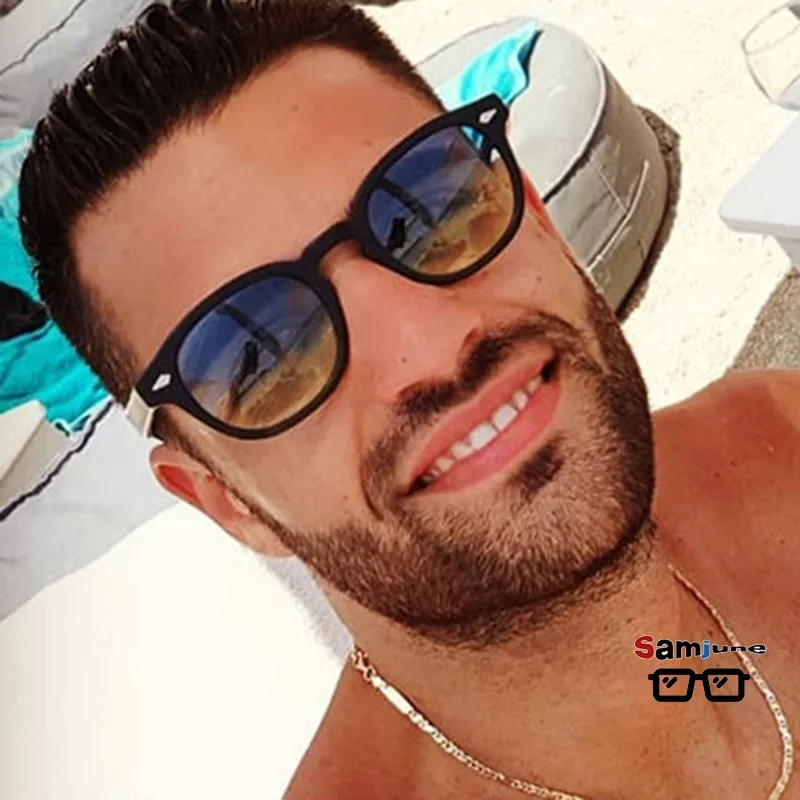 Samjune Retro-Sonnenbrille mit kleinem Rahmen, grenzüberschreitende europäische und amerikanische Sonnenbrille, vielseitig einsetzbar mit Metallscharnier